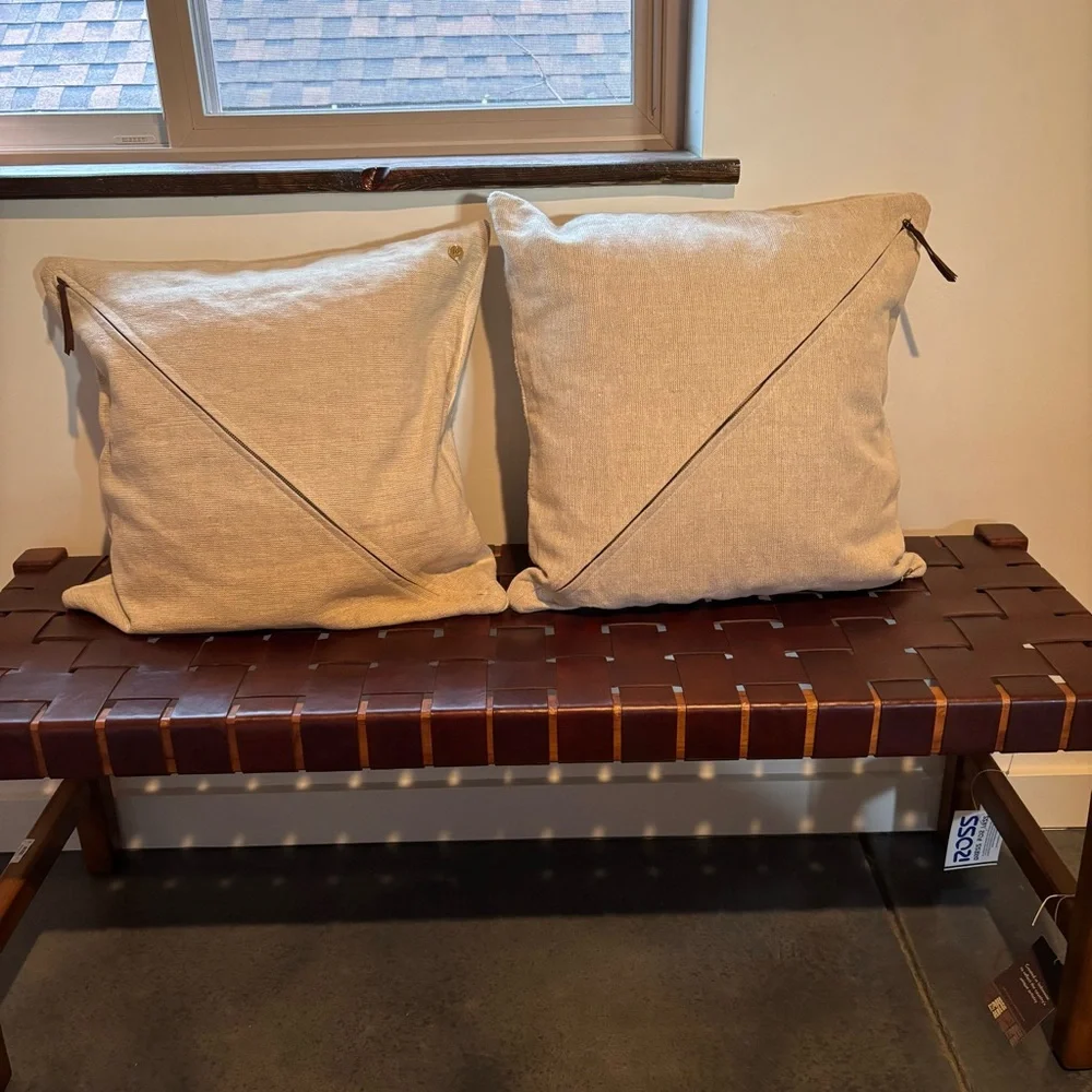 West Elm Set of Pillow Forms 20” x 20” w/Diagonal Zippers